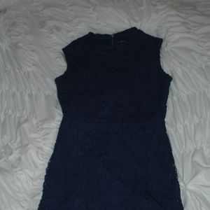 Super cute tight blue lace dress